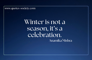 Winter is not a season, it’s a celebration. Anamika Mishra